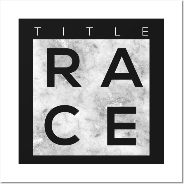 Title Race Marble (White) Wall Art by TRColin